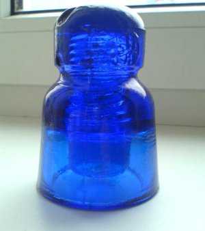 Deep blue russian insulator